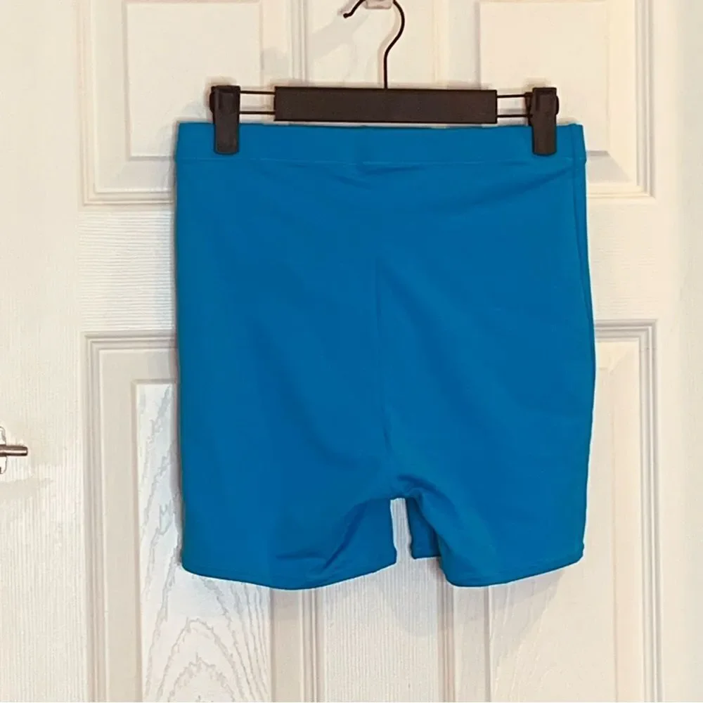 Skims Recycled Swim Mid Waist Short Size Small Turquoise